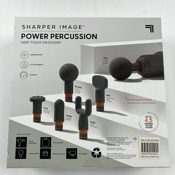 SHARPER Image, power percussion deep tissue massager. - Picture 2 of 7